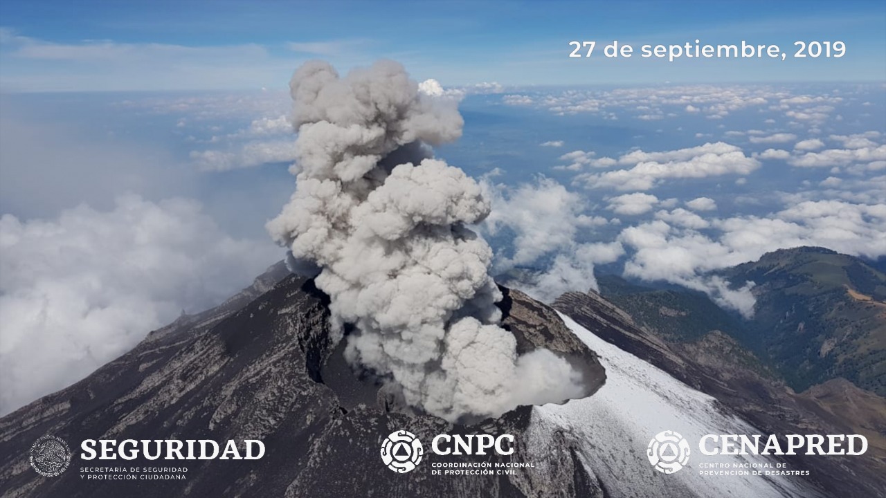 Así se ve el Popocatépetl desde las alturas