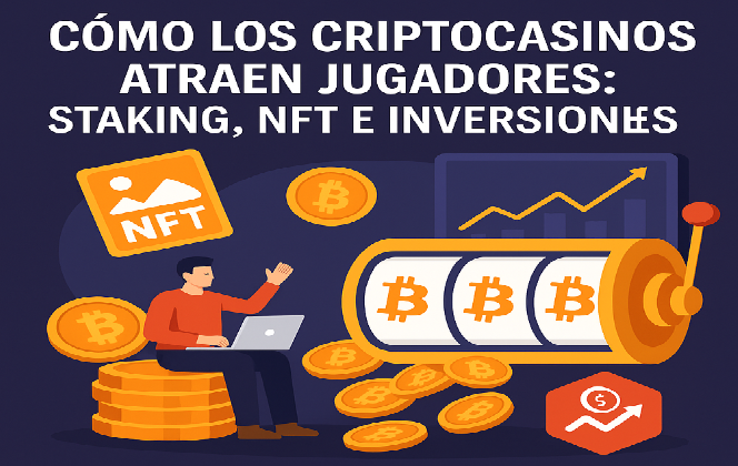 Cómo los criptocasinos atraen jugadores: staking, NFT e inversiones