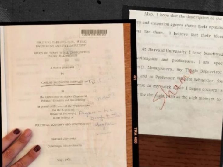 Le escriben ‘corrupto’ a tesis de Carlos Salinas en Harvard