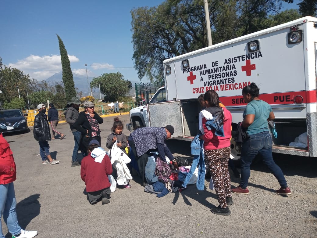 Cruz Roja Serdán se sumó al apoyo del paso de migrantes en Esperanza