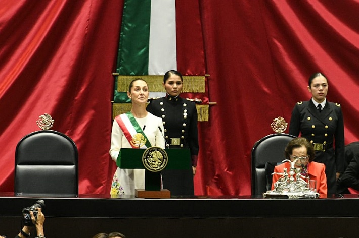 Es tiempo de mujeres, dice Sheinbaum en primer discurso como presidenta