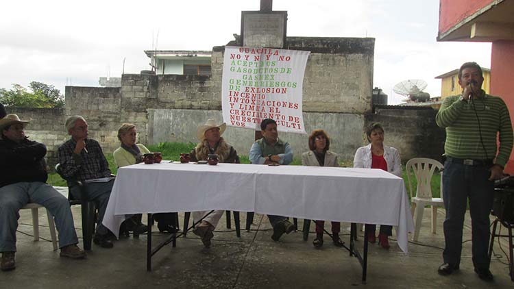 Se unen organizaciones ambientalistas contra Gasomex en Cuacuila