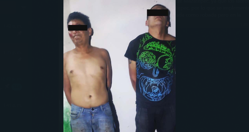 Se caen de moto robada cuando huían de Cuetzalan a Tlatlauquitepec