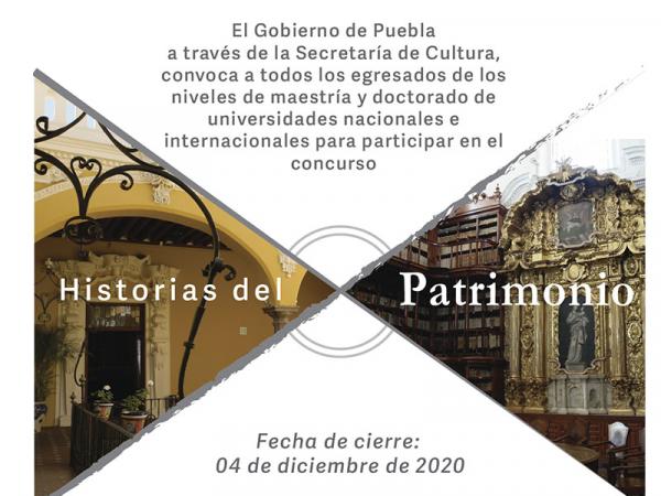 Convoca Secretaría de Cultura de Puebla al concurso Historias del Patrimonio