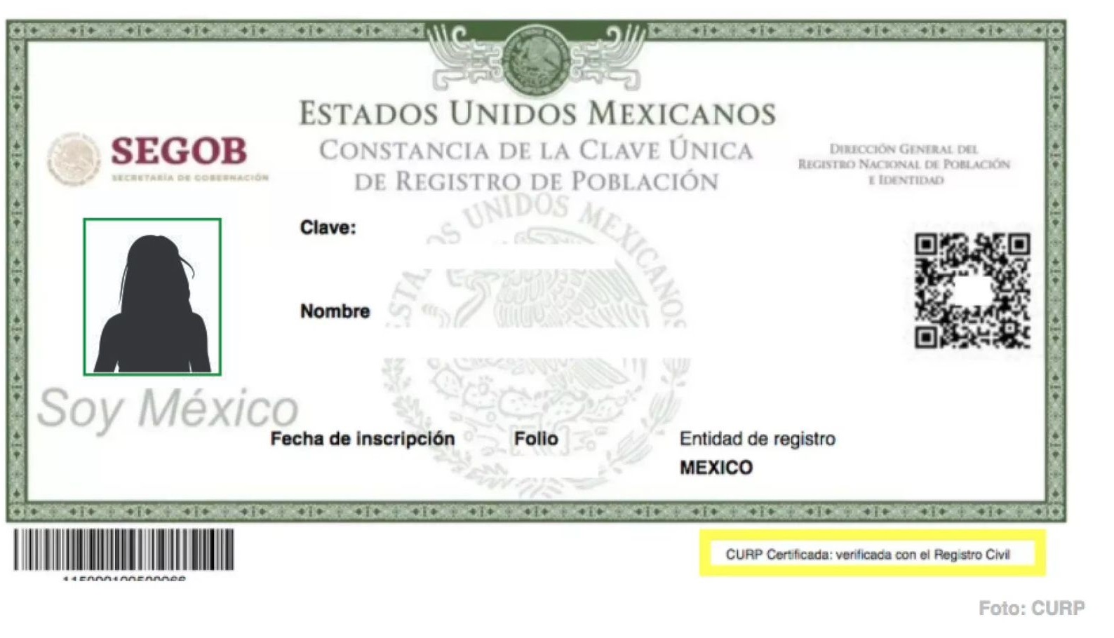 Para estos serviría la nueva CURP con fotografía
