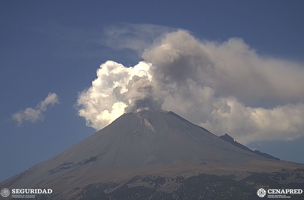 VIDEO Reporte de la actividad del volcán Popocatépetl
