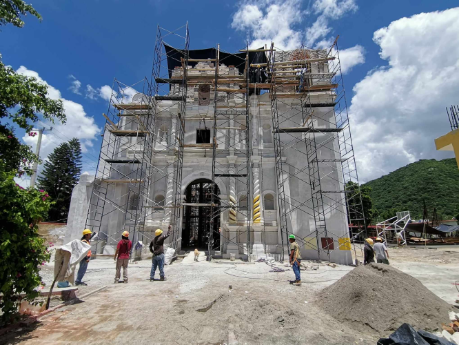 Iglesia de Santiago Atzala presenta avance del 80% en reconstrucción