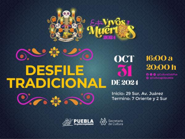 Invita gobierno de Puebla al desfile tradicional de Día de Muertos