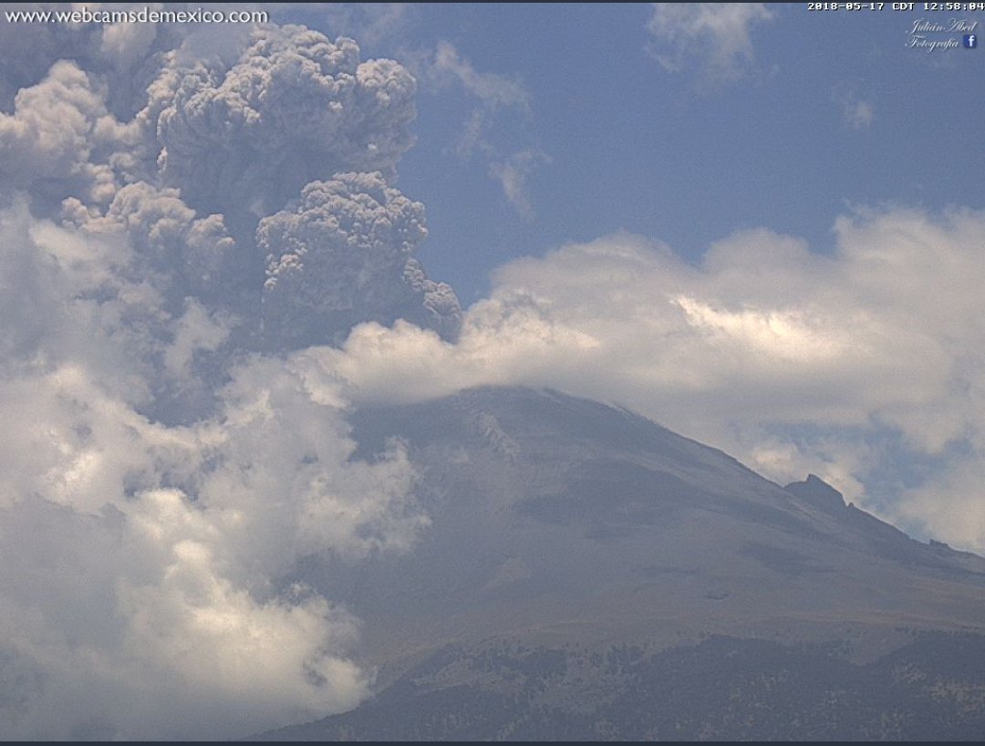  Prevén más explosiones del volcán Popocatépetl