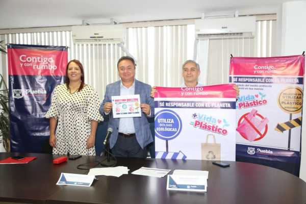 Presenta Ayuntamiento de Puebla campaña para reducir el uso de plásticos