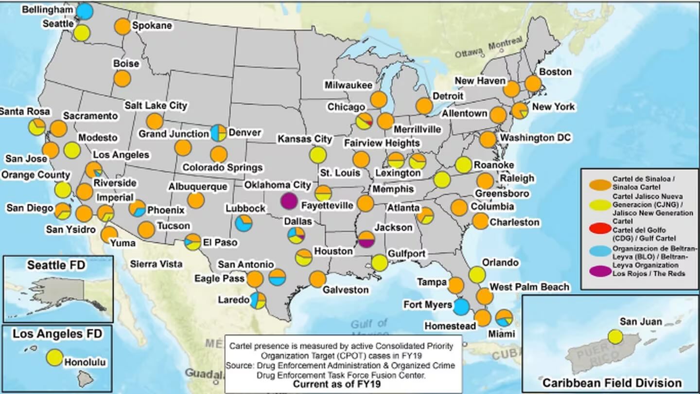 DEA: Cártel de Sinaloa y CJNG tienen presencia en todo Estados Unidos