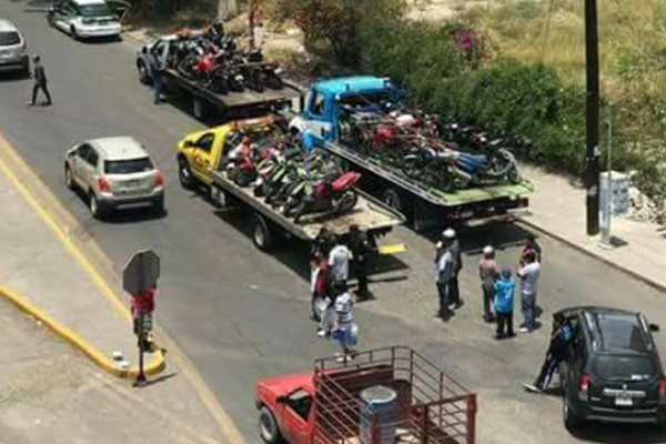 Decomisan 200 motocicletas en Izúcar durante revisión sorpresa 