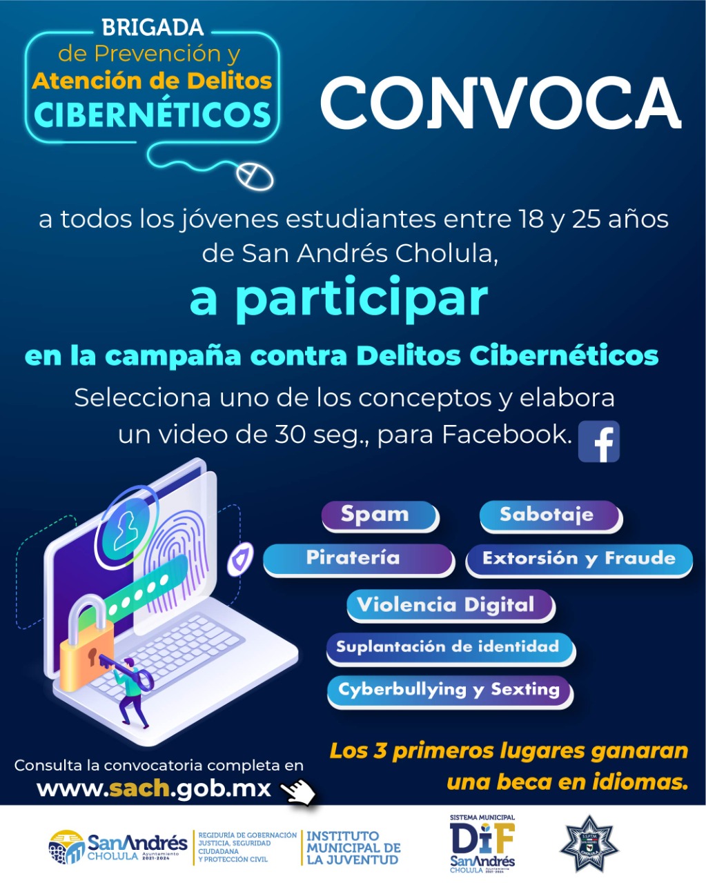 San Andrés Cholula lanza campaña contra delitos cibernéticos