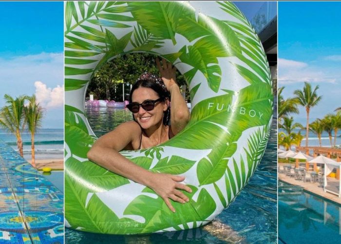 Demi Moore toma vacaciones en playas de la riviera nayarita