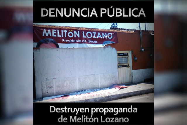 Destruyen propaganda de Morena en Izúcar de Matamoros
