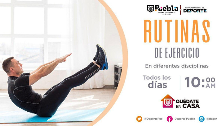 Deporte Municipal de Puebla mantiene activas a familias a través de redes sociales