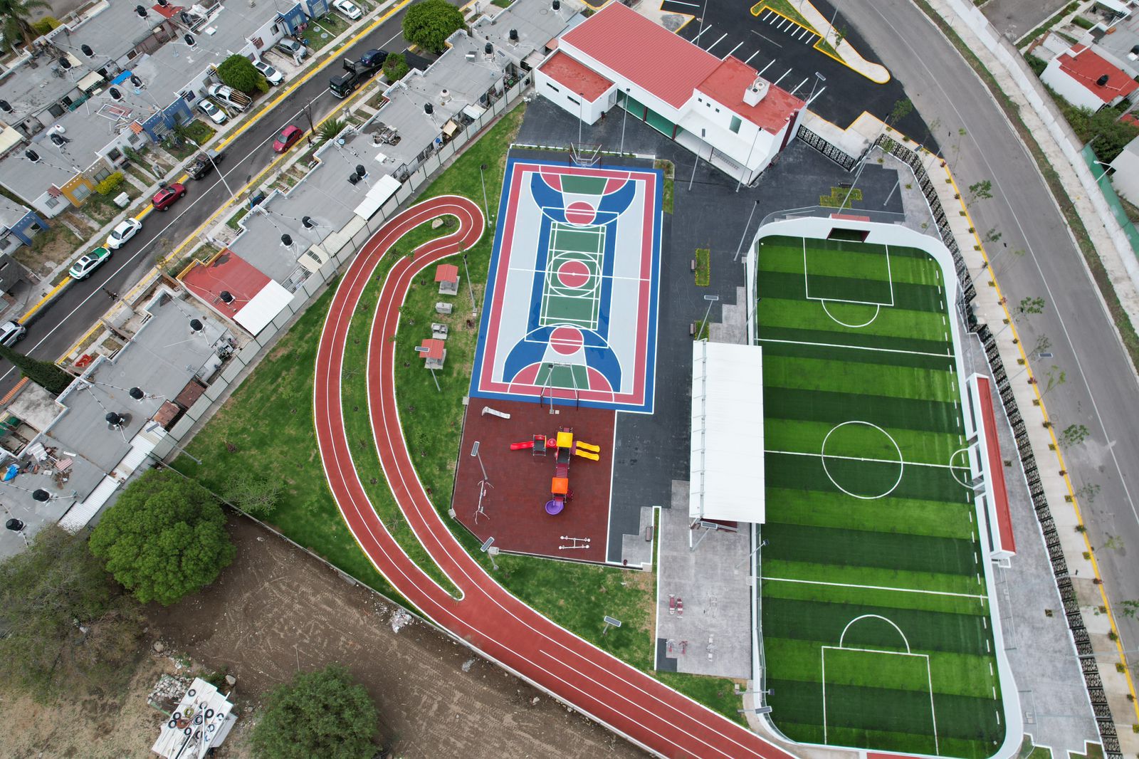 Así luce el Multideportivo de Tehuixpango en Atlixco