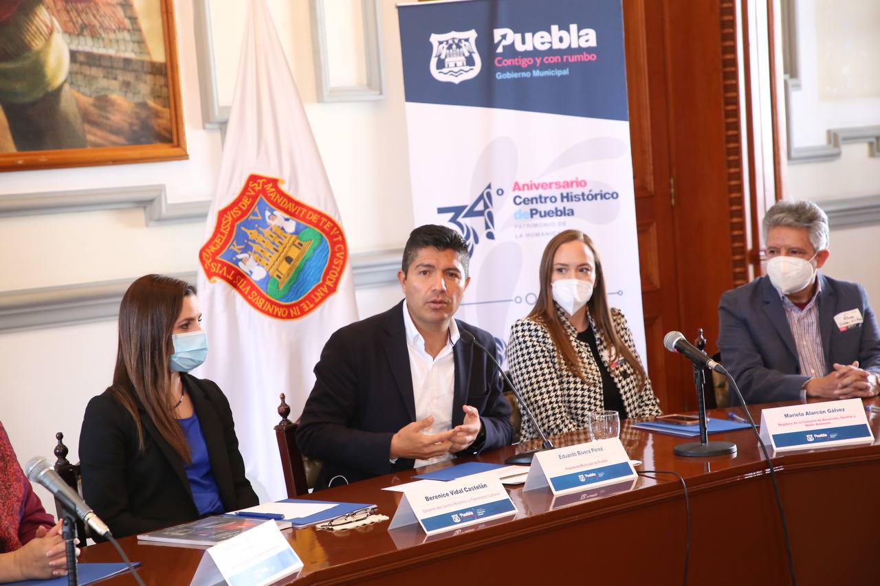 Rivera inaugura encuentro Reflexiones hacia los 500 años de la Fundación de Puebla
