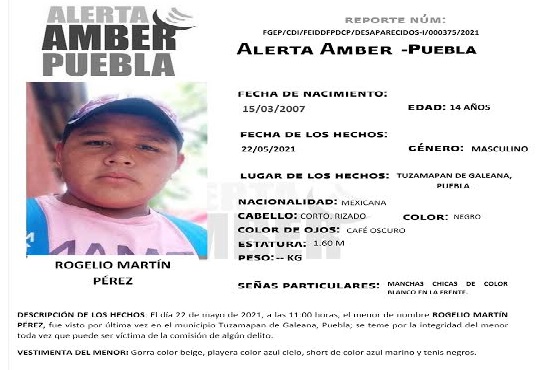 Emiten Alerta Amber para localizar adolescente en Tuzamapan de Galeana