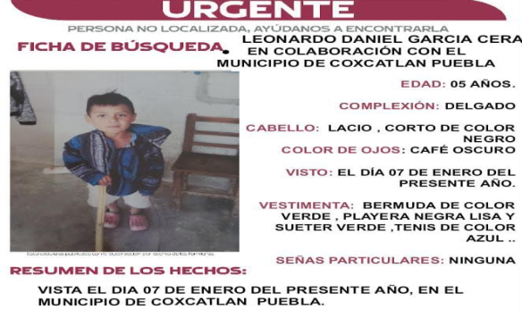 Buscan a madre e hijos desaparecidos en Coxcatlán 