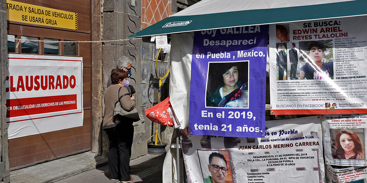 El colectivo Voz de los Desaparecidos levantó plantón en el Congreso