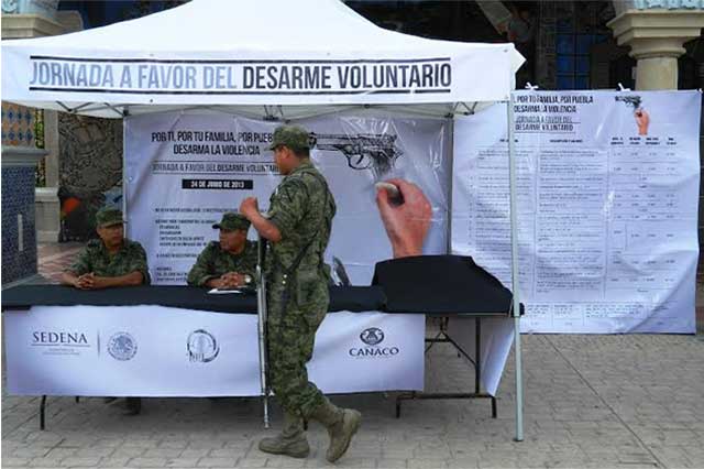Baja respuesta en programa de desarme en Tehuacán
