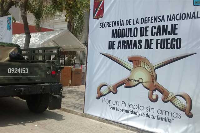 Desarme ayudará a reducir violencia en Tehuacán