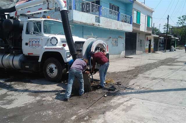 Por temporada de lluvias realizan trabajos de desazolve en Chietla