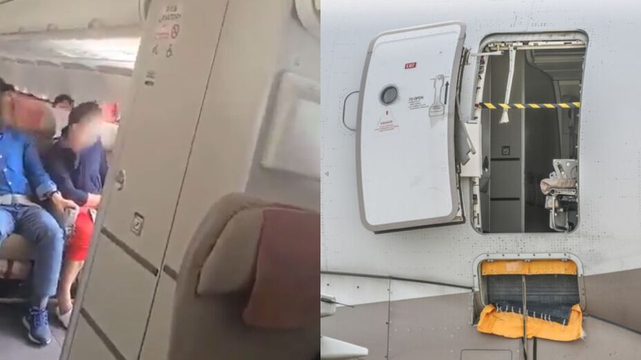 VIDEO: Detienen a pasajero que abrió puerta de avión a 250 metros de altura