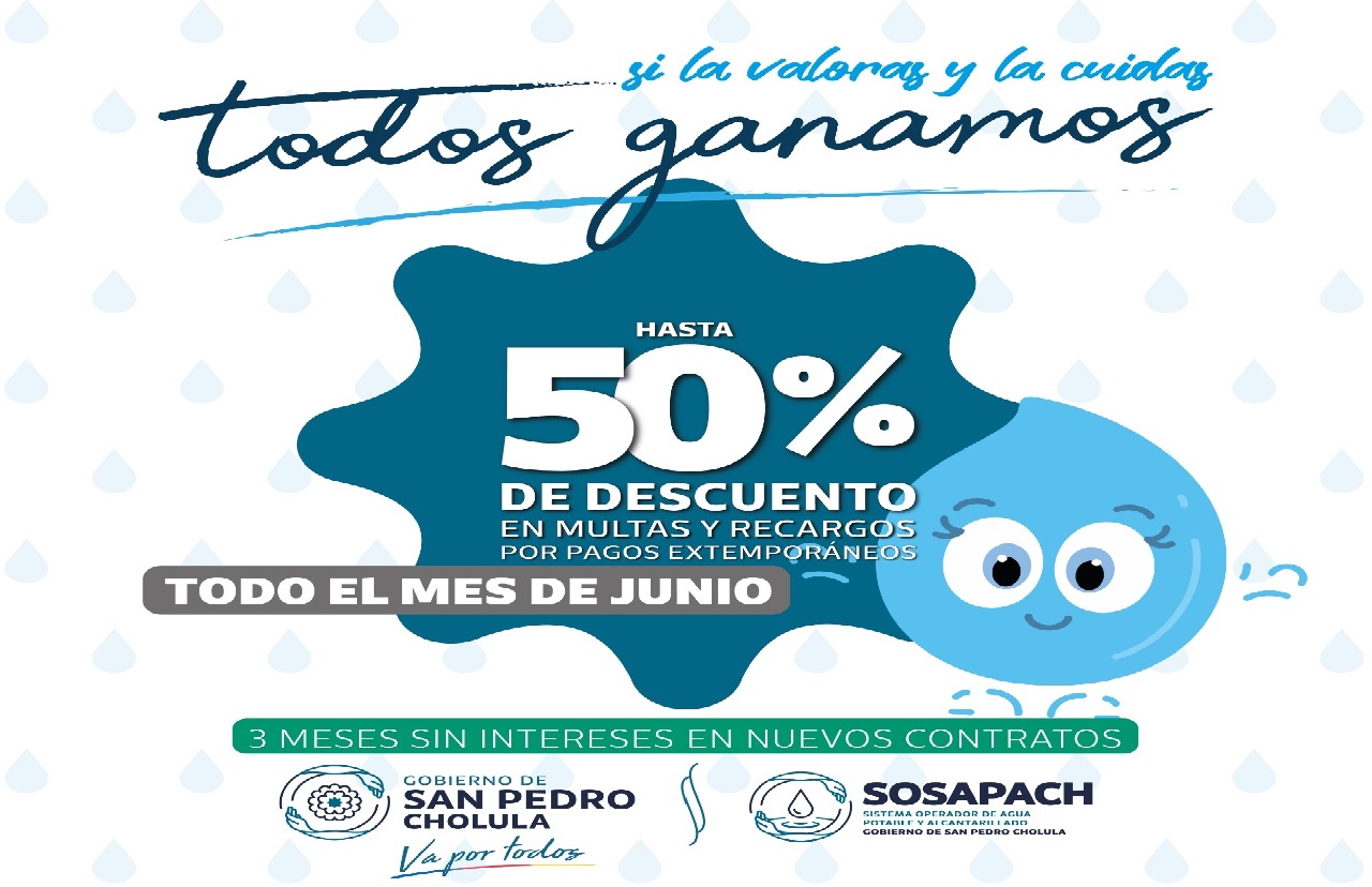 Anuncia Sosapach campaña de 50% de descuento en multa y recargos