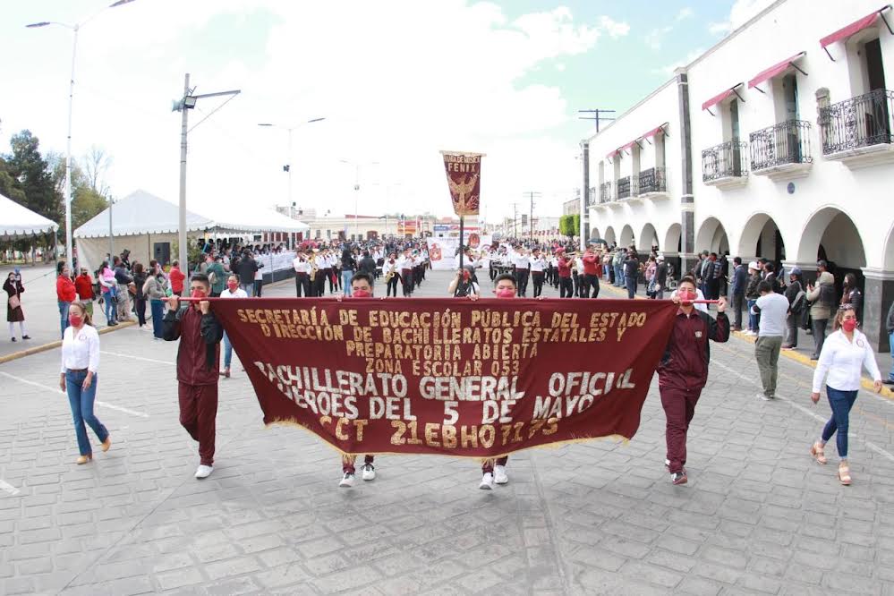 Huejotzingo conmemoró el CXI Aniversario de la Revolución Mexicana
