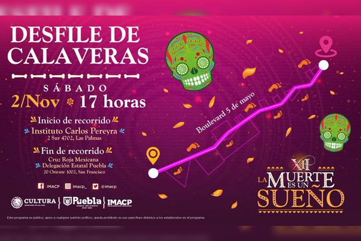 No te pierdas el desfile de calaveras en Puebla