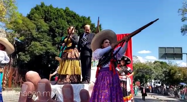 Revive Desfile de la Revolución Mexicana en Puebla, tras un año de pandemia