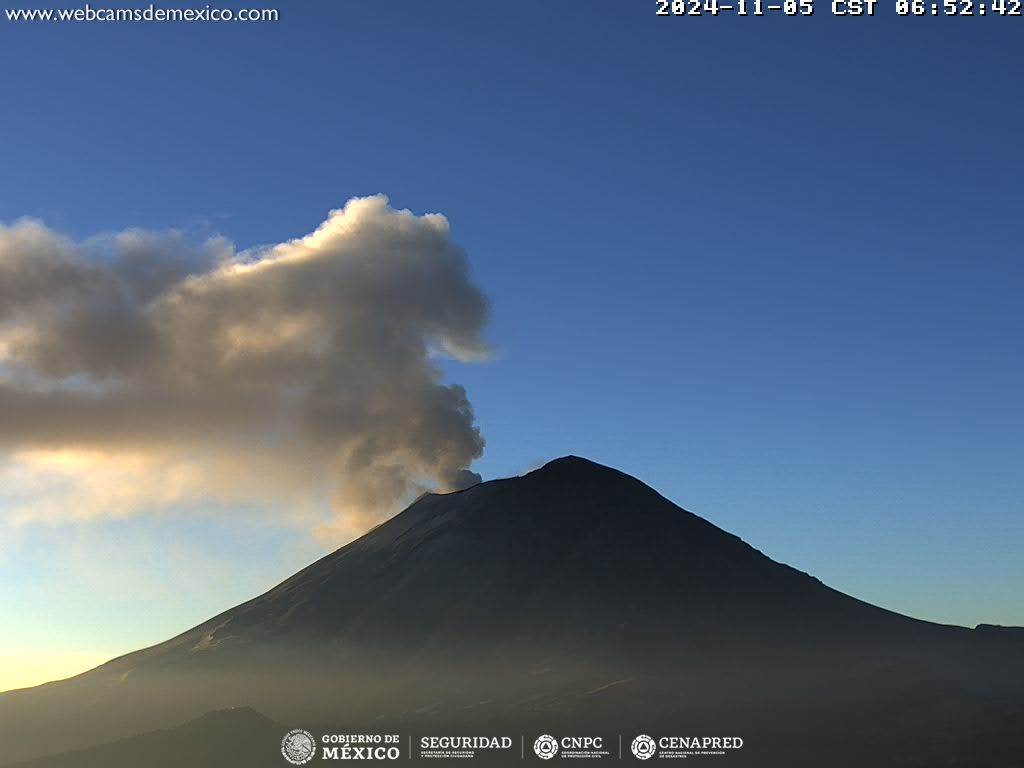 Popocatépetl registra 1420 minutos de tremor