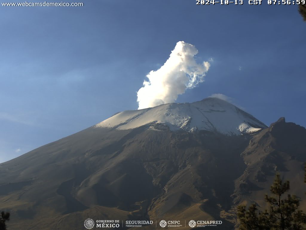 Popocatépetl registra 42 exhalaciones de baja intensidad