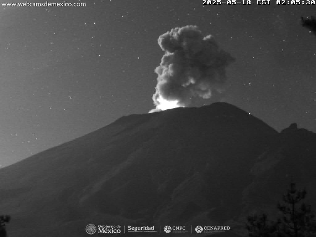 Popocatépetl registra 10 exhalaciones y 92 minutos de tremor