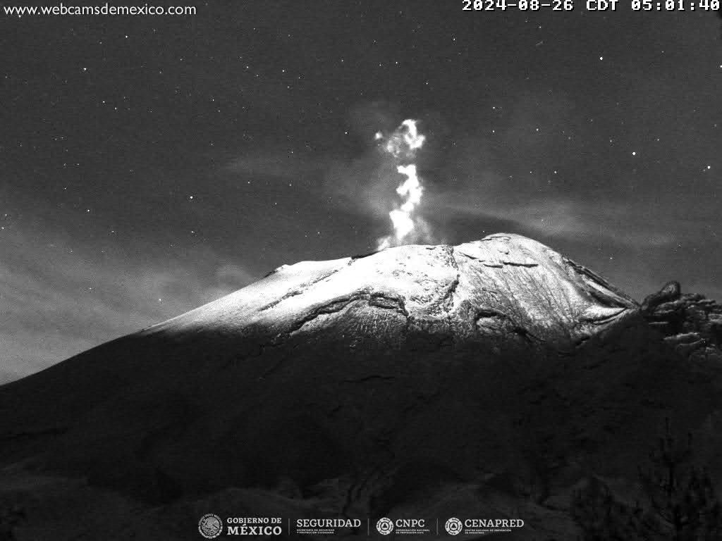 Popocatépetl se mantiene en calma con 37 exhalaciones en 24 horas