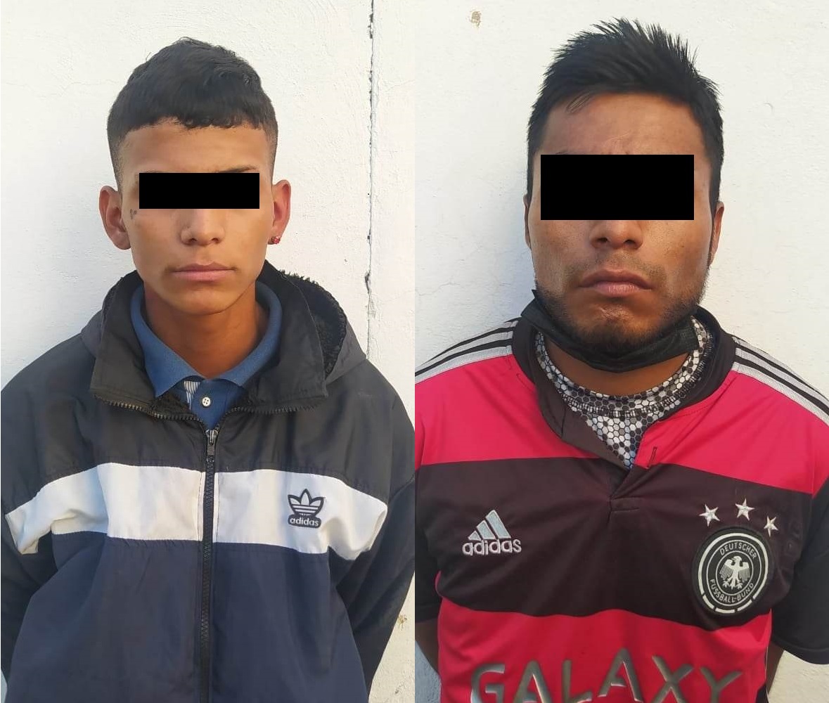 Caen dos sujetos con arma hechiza y droga en Tehuacán