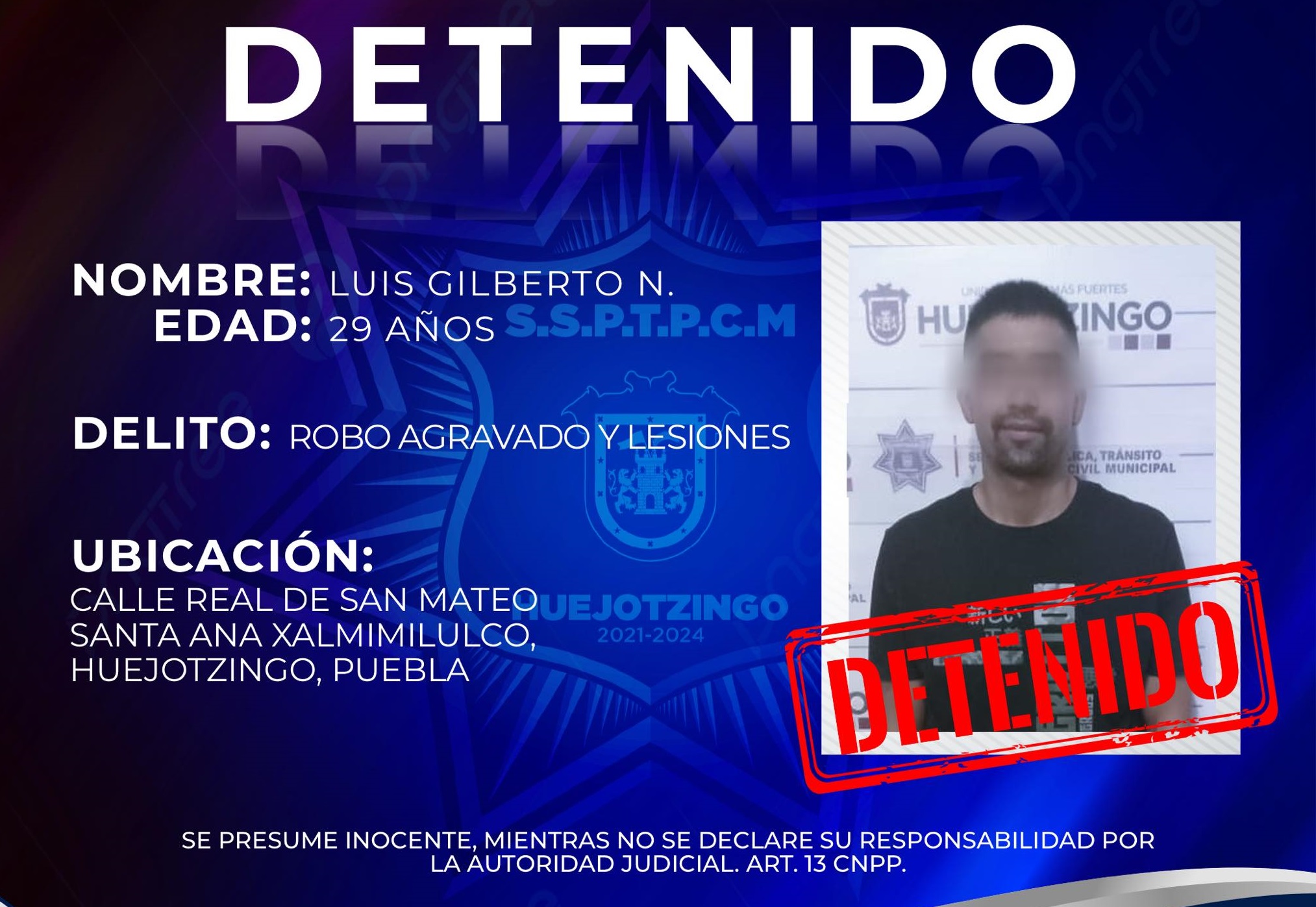 Ellos son los tres detenidos en Huejotzingo tras robo en Chiautzingo