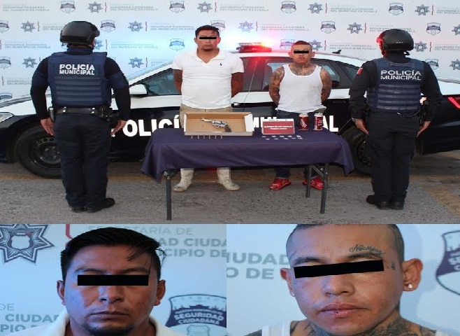 Los detienen armados en la Central de Abasto de Puebla