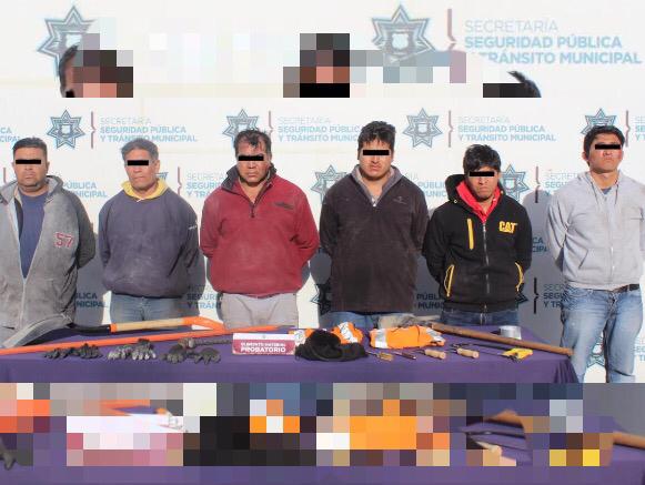 Detienen a seis por robo en agravio de empresa de telefonía fija