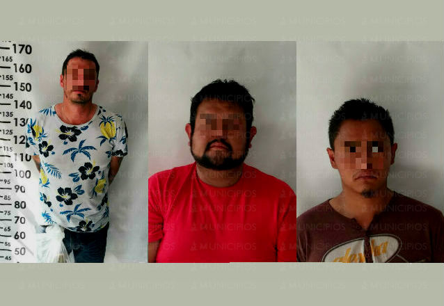 Capturan a 3 hombres por violencia en región de Huauchinango