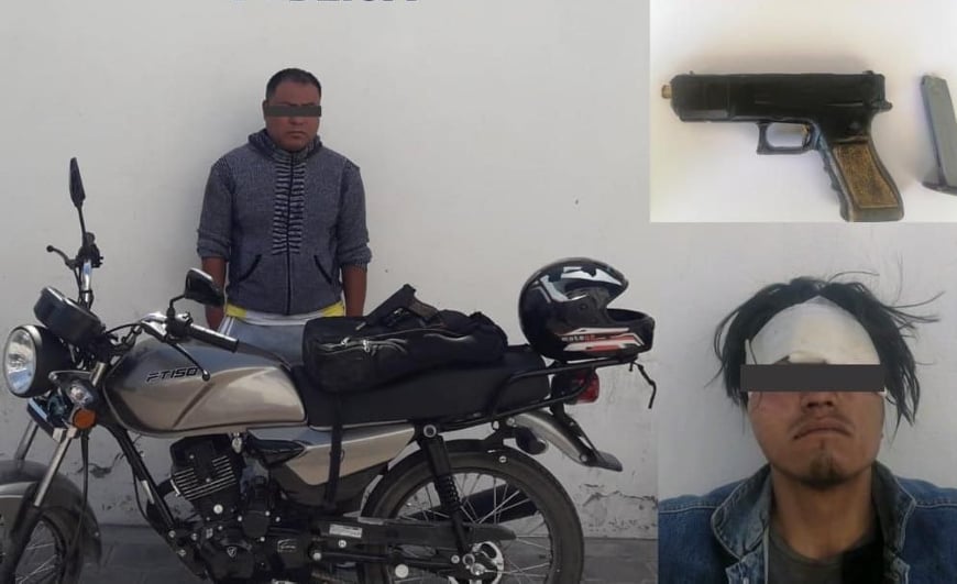 Caen dos presuntos asaltantes de transporte público en Tehuacán