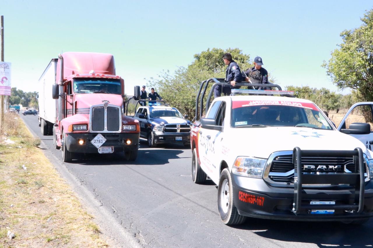 Frustra policía de Huejotzingo robo a transporte de carga
