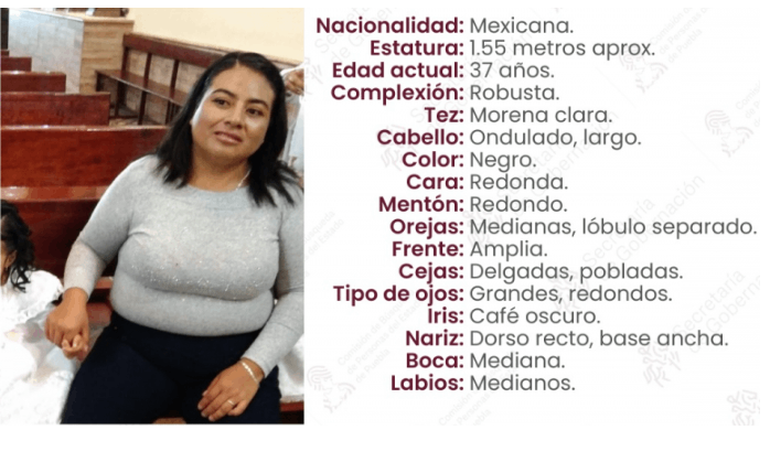 Ana Isabel de 37 años desapareció en San Francisco Totimehuacan