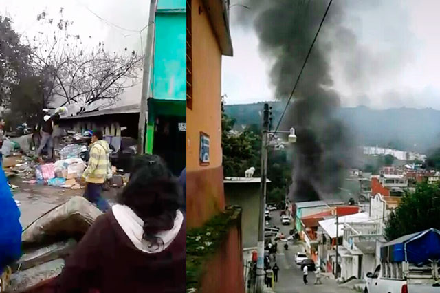 Incendio consume casa de madera en Huauchinango