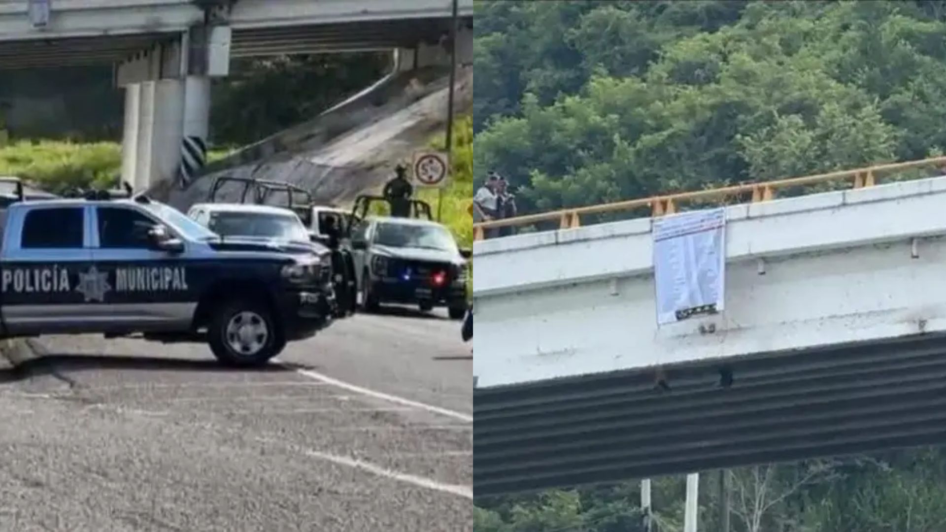 Hallan cuerpos desmembrados y narcomantas en carreteras de Veracruz