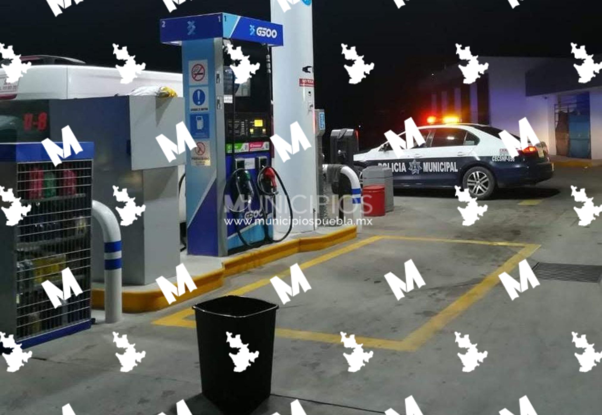 Asaltan gasolina G-500 en Texmelucan; hubo detonaciones de arma de fuego