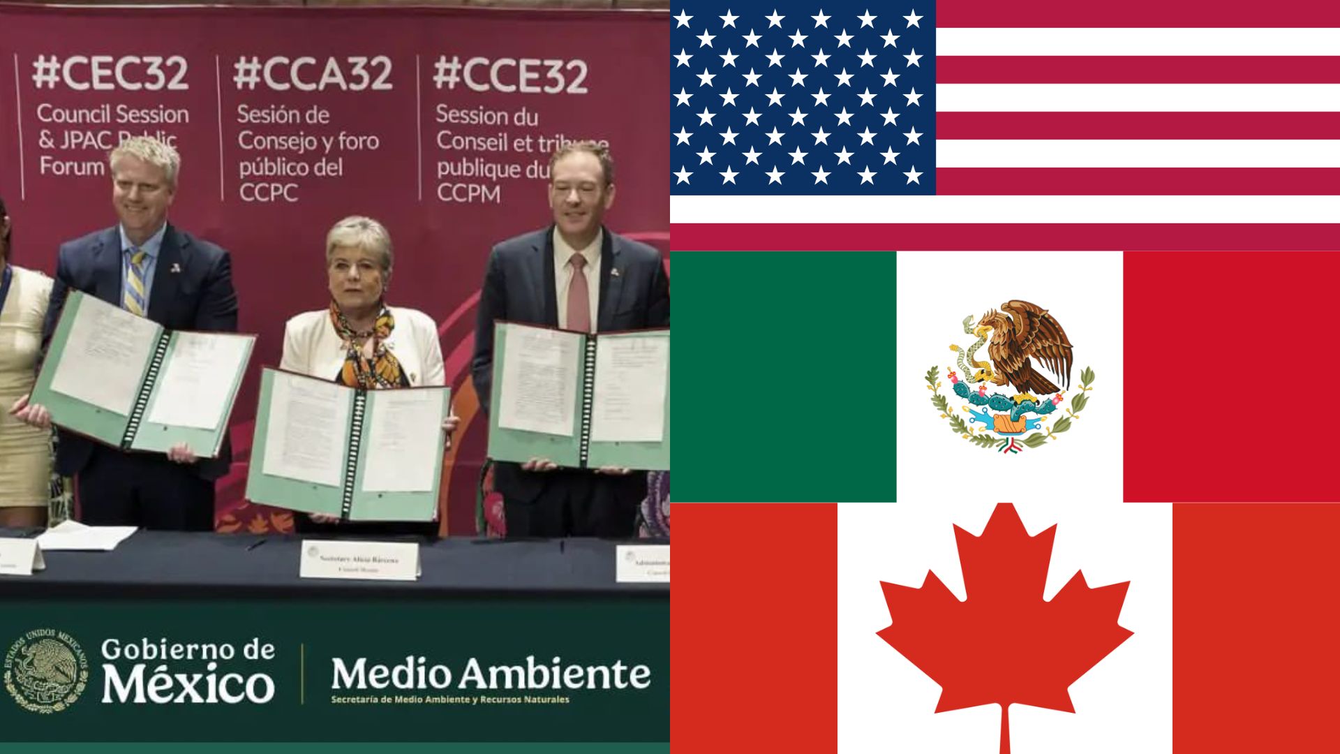 México, Estados Unidos y Canadá firman acuerdo de cooperación ambiental