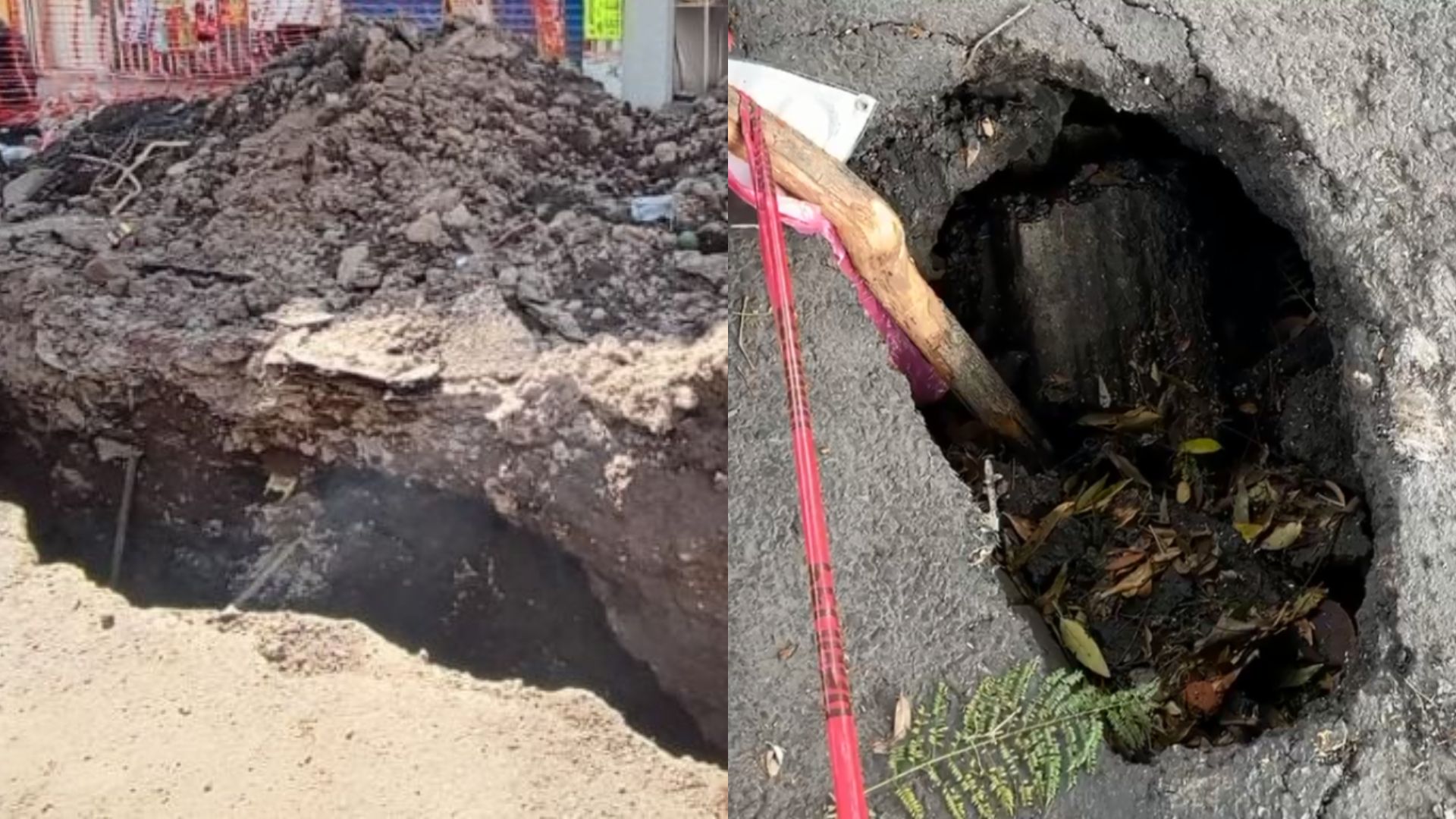 Reportan formación de un socavón en la alcaldía de Azcapotzalco, CDMX 